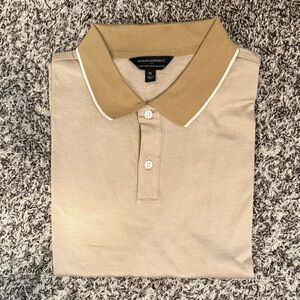 Banana Republic Tan Polo with Contrast Collar